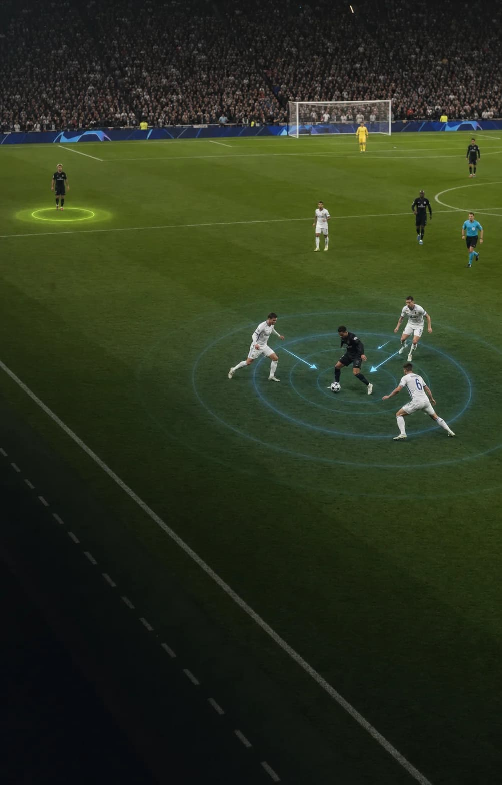 A football action connected to changing opportunity, pressure, and field value